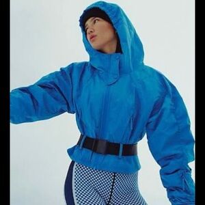 Free People Vibrant Blue Hooded Ski Jacket